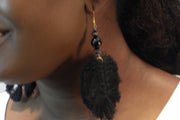 Macrame Black Earrings