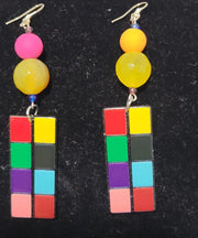 Colorful Rectangle earrings