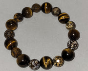Tiger Eye and Fire Agate Bracelet