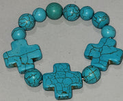 Turquoise Cross Bracelet